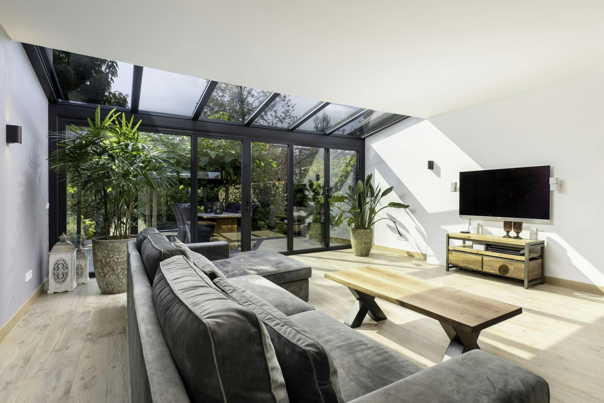 living room leading to bi-fold doors