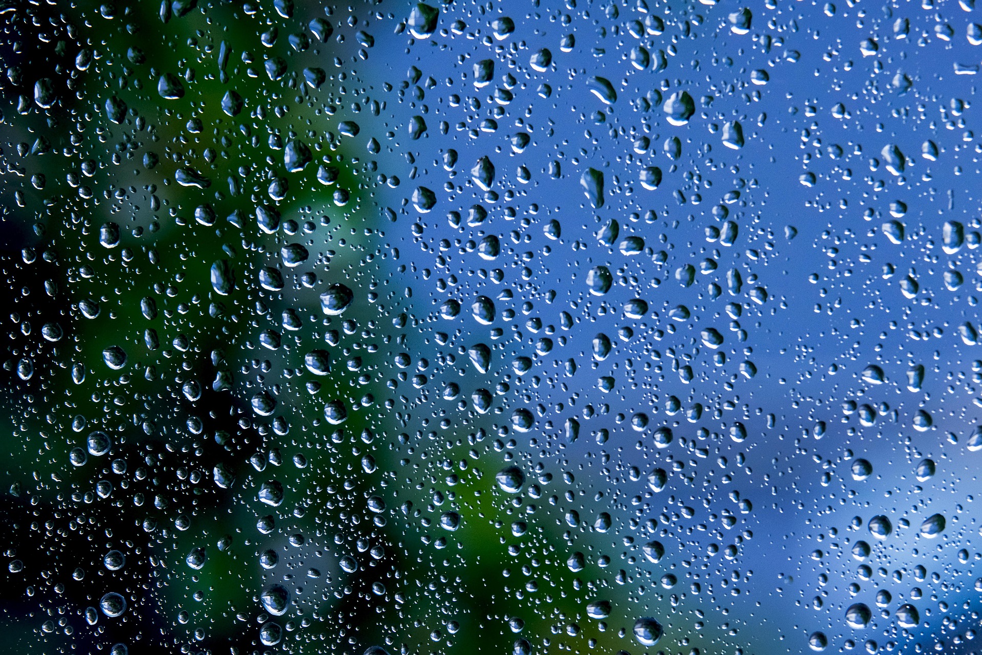 Rain on a pane of glass