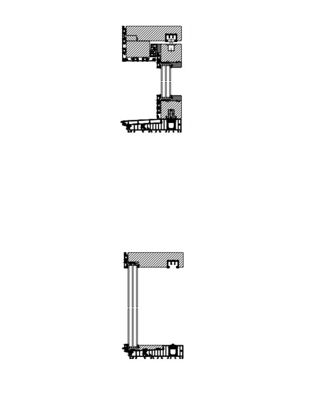 Technical drawing of door components
