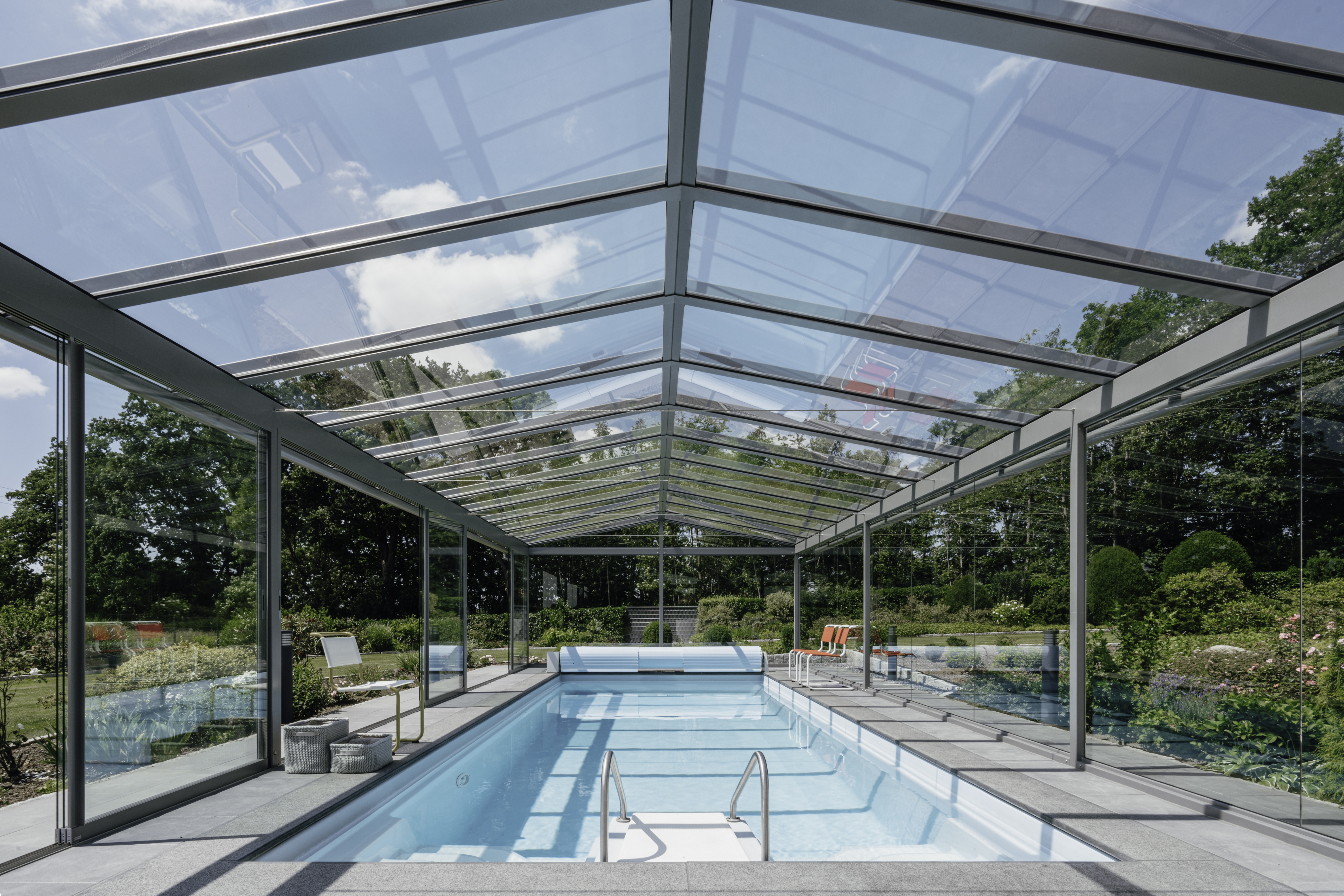 Swimming pool with glass canopy Yorkshire