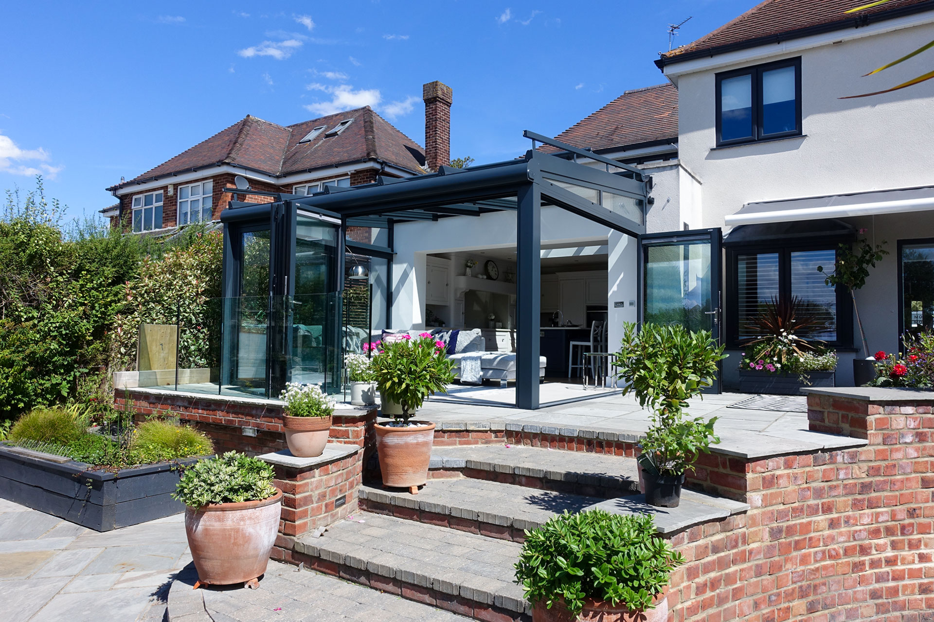glass extension near the coast