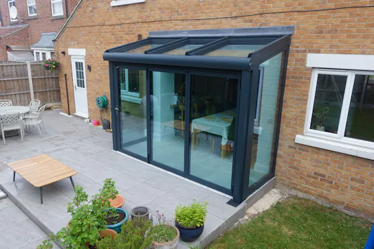 Small glass extension project in Wakefield