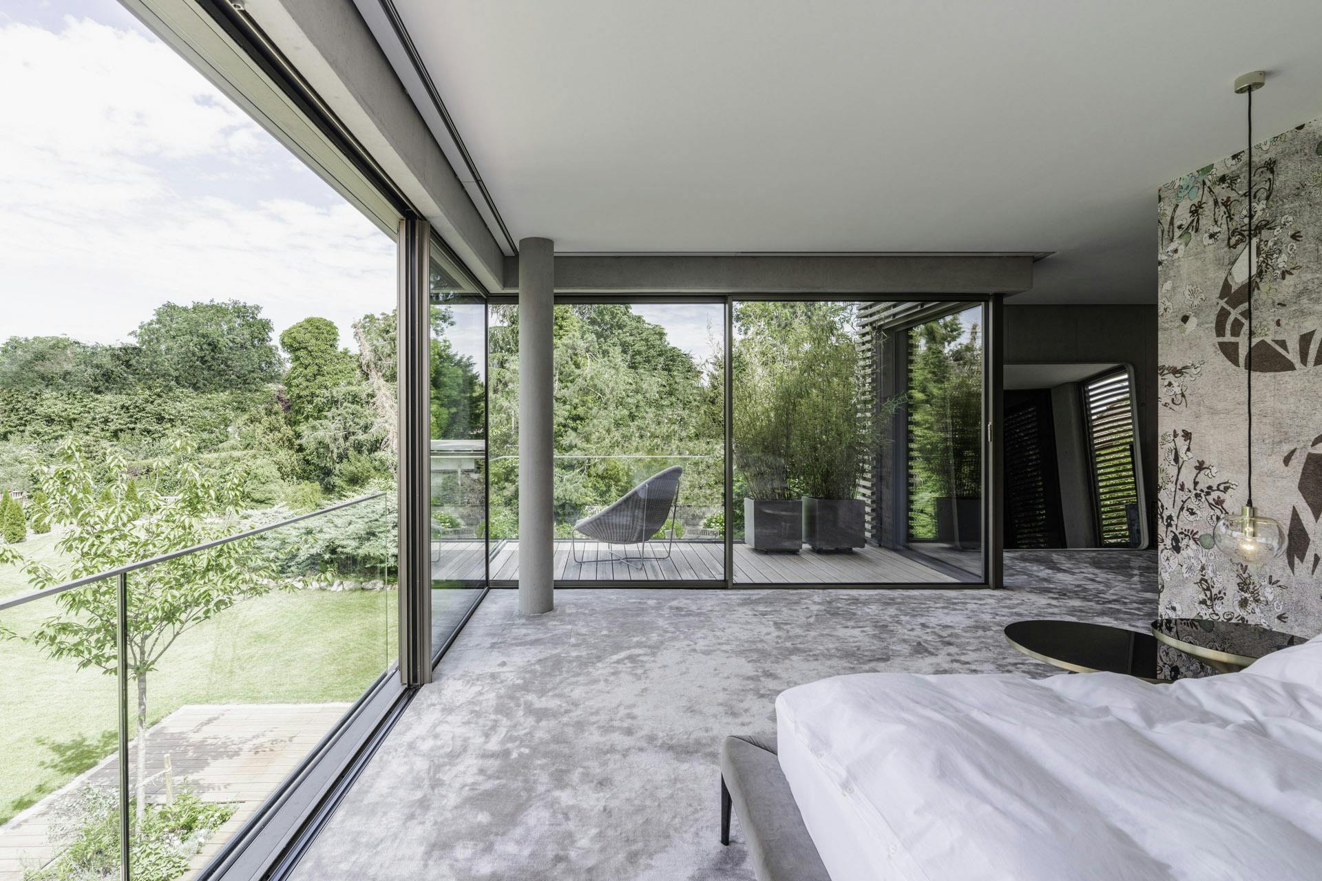 balcony looking out onto trees