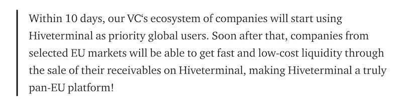 Hiveterminal team quote