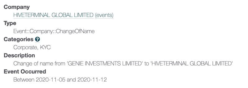 Company name change