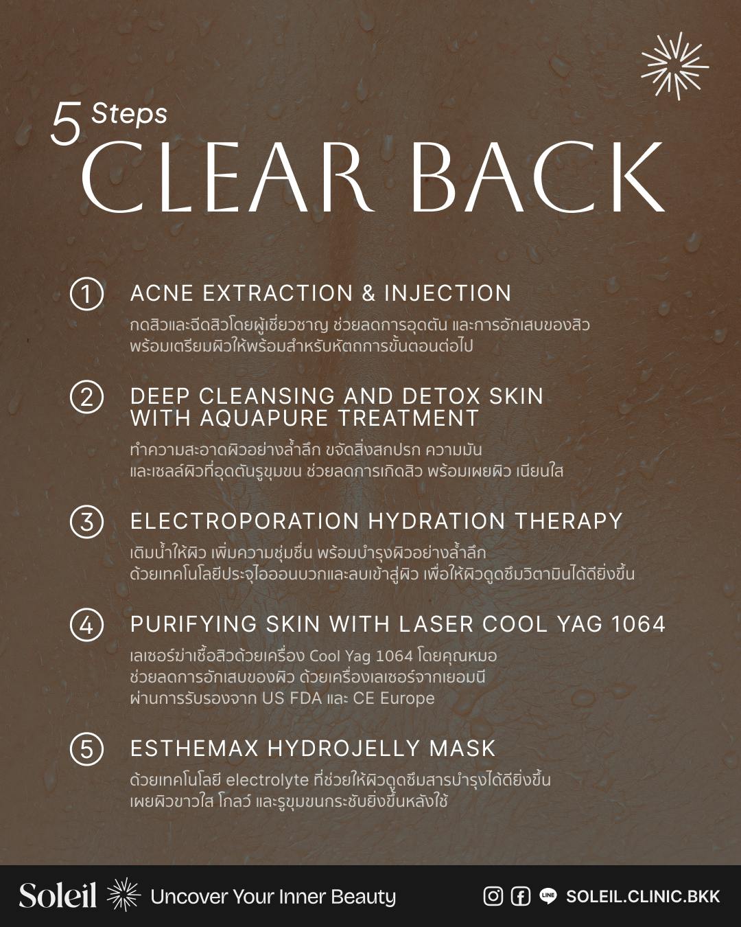 Clear Back Program by Cool YAG 1064 Laser + AquapureTreatment
