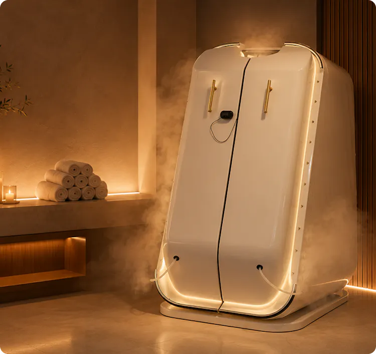 A futuristic looking sauna