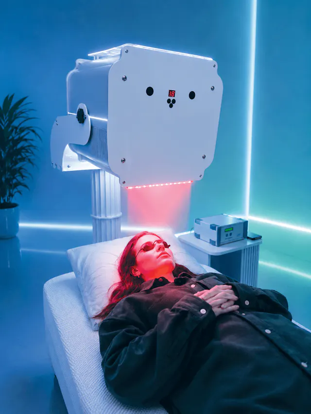 lady laying on a bed for checkup