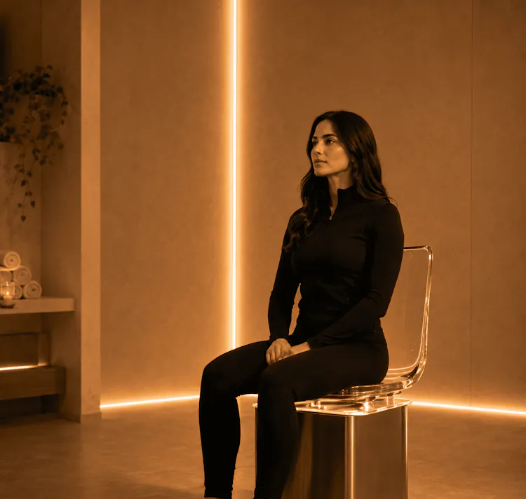 A lady sitting