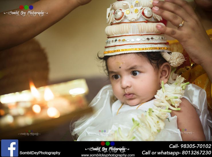 cute baby rice ceremony picture ideas