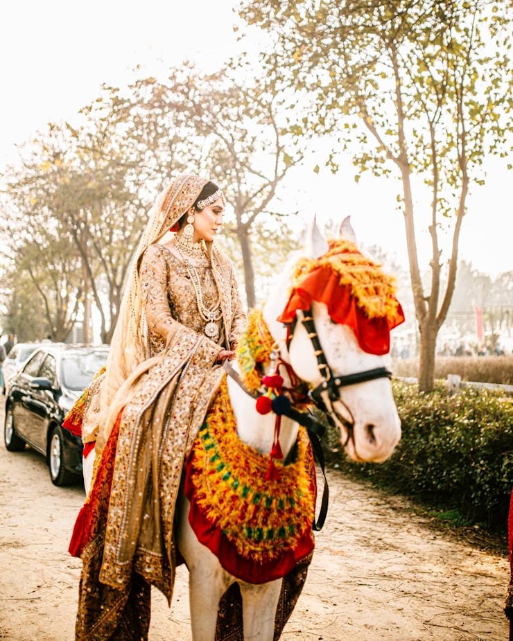 Bridal Entry On A Wedding Horse