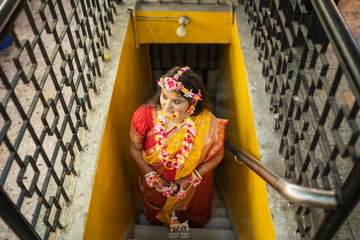floral matha patti for brides
