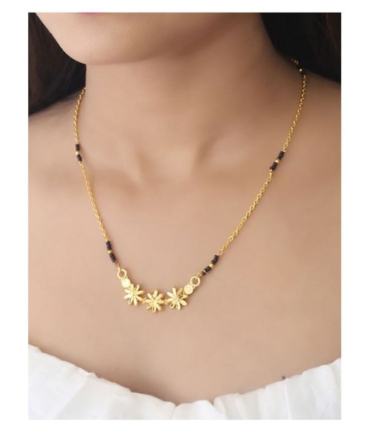 Mangalsutra With Floral Design
