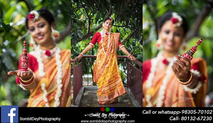 amazing bengali bride haldi look