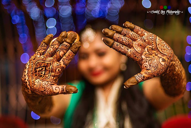 Traditional bengali mehndi design