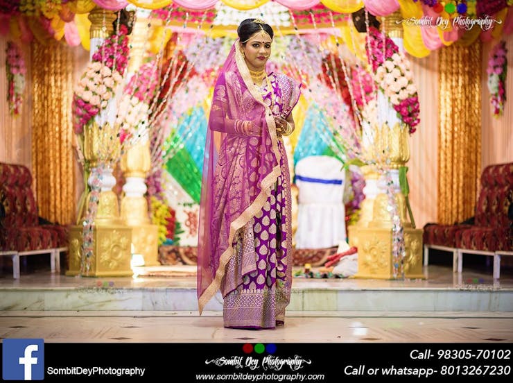 reception look of stunning bengali bride