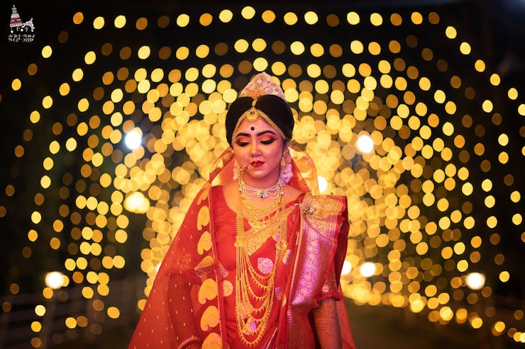 gold necklace for bengali brides