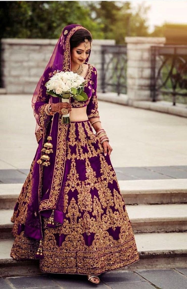 velvet bridal lehenga ideas