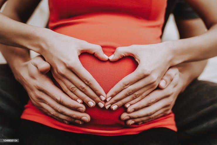 Close-Up Of A Baby Bump