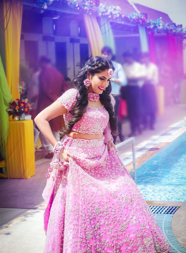 pastel bridal lehenga for wedding