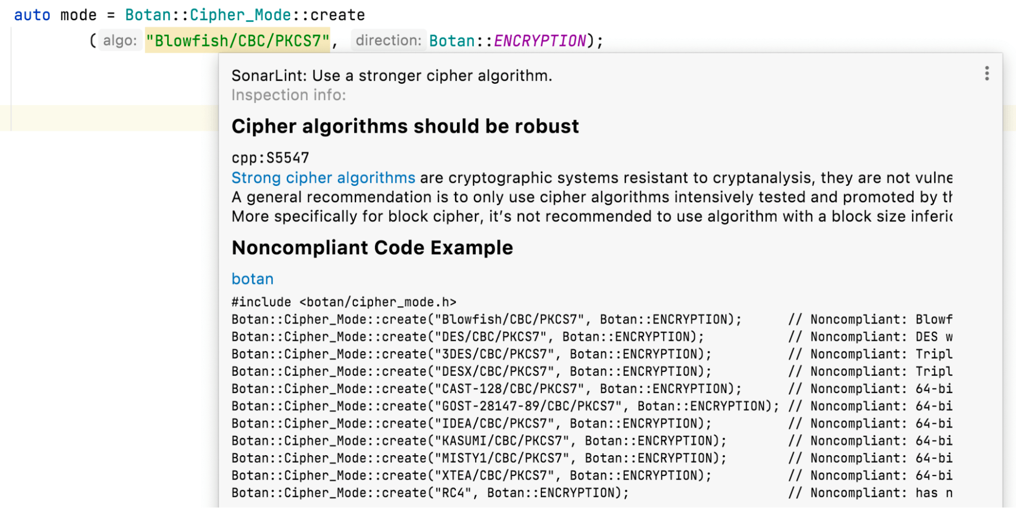 cipher-algorithm-sonarlint-compliant-example