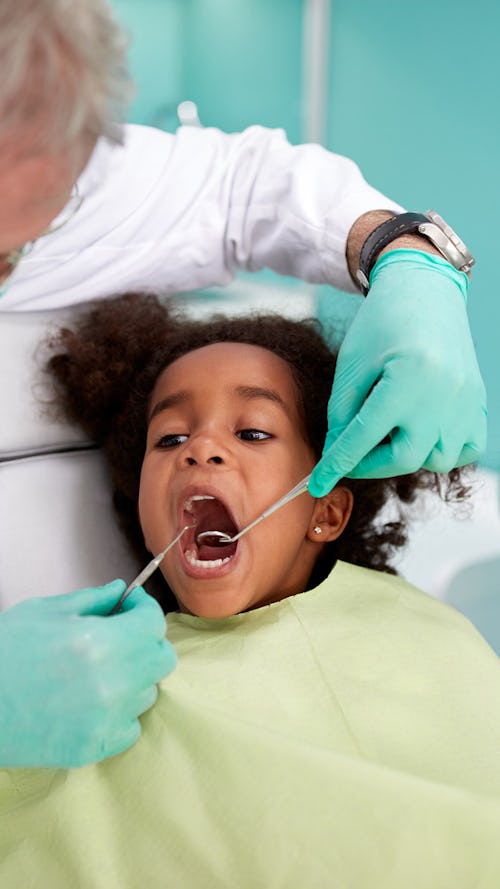 child in a dental chair 