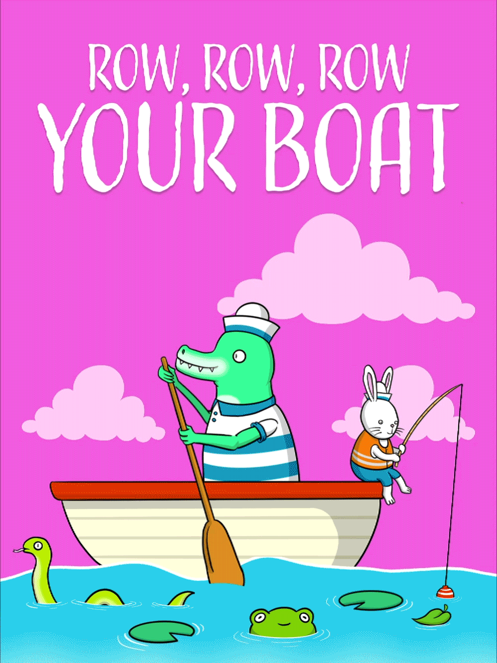 Row, Row, Row Your Boat Nursery Rhyme Animated Cover