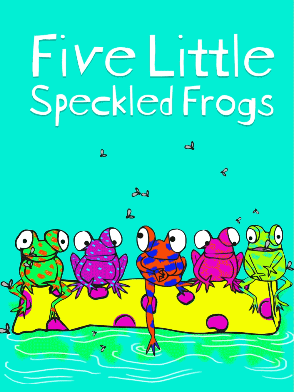 Five Little Speckled Frogs Nursery Rhyme Animated Cover