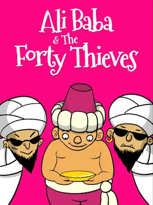 Animated Ali Baba And The Forty Thieves bedtime story children's book cover