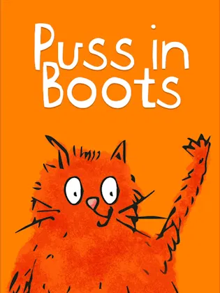 Animated puss in boots bedtime story children's book cover