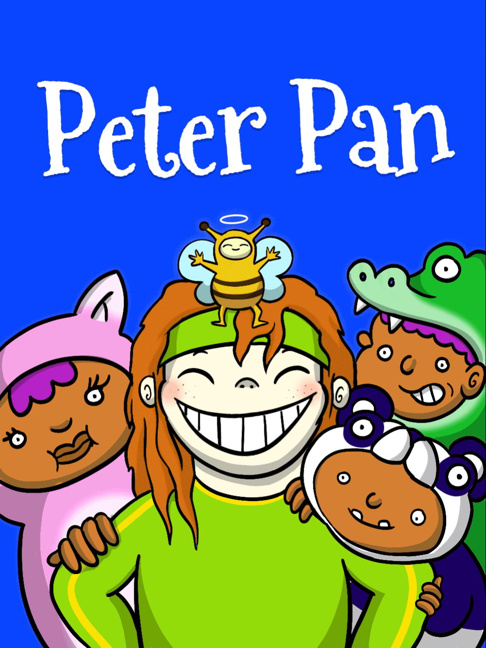Animated Peter Pan bedtime story children's book cover