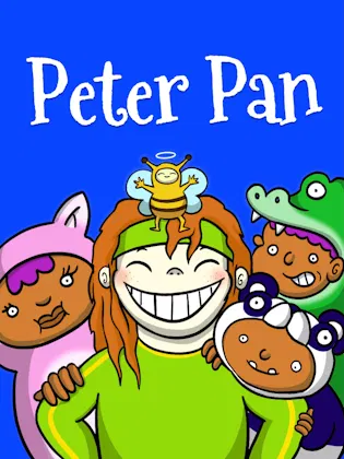 Animated Peter Pan bedtime story children's book cover