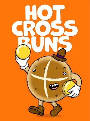 Hot Cross Buns Nursery Rhyme Portrait Animated Cover