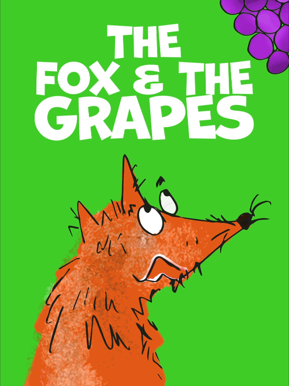 Animated The Fox And The Grapes bedtime aesop fable children's book cover