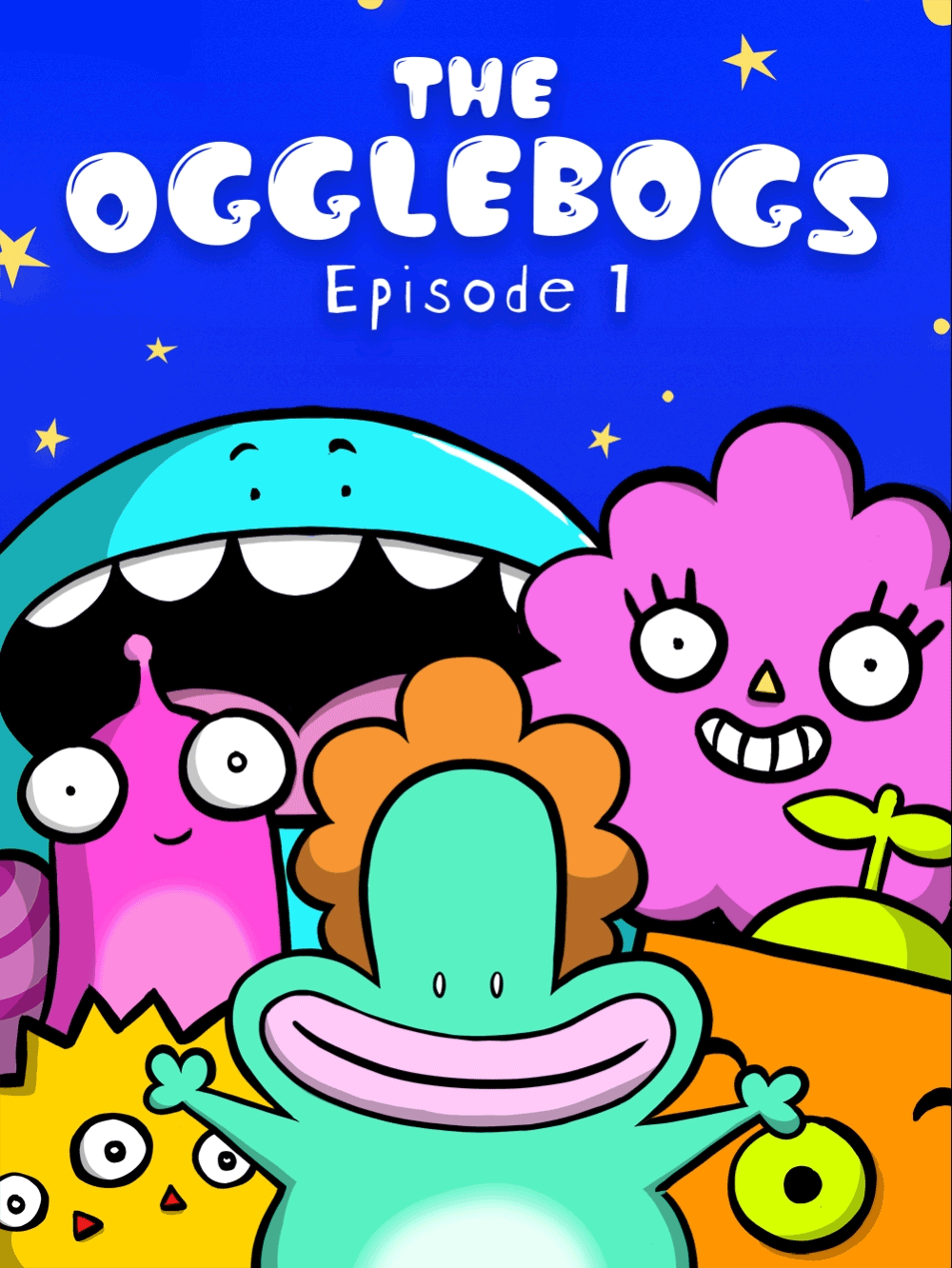 Rocco, Blobbo, Coco, Oddo and Beepo are all smiling and Rocco is waving.