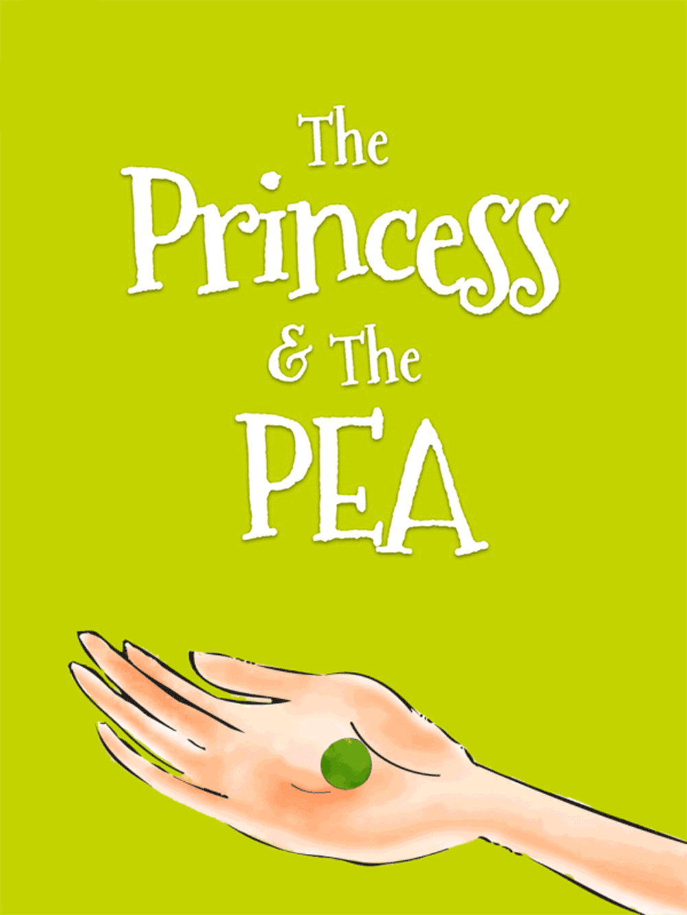 Animated The Princess and the pea bedtime story children's book cover