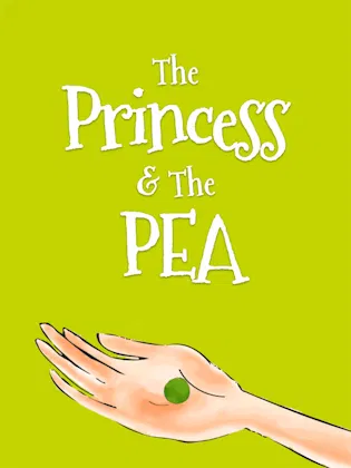 Animated The Princess and the pea bedtime story children's book cover
