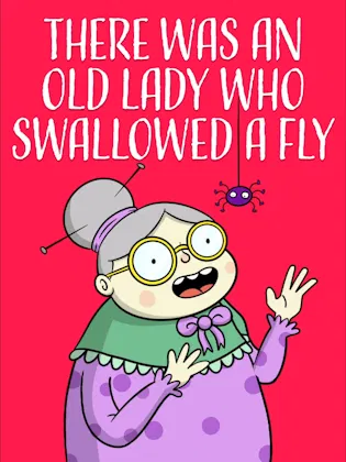There Was An Old Lady Who Swallowed A Fly Nursery Rhyme Animated Cover