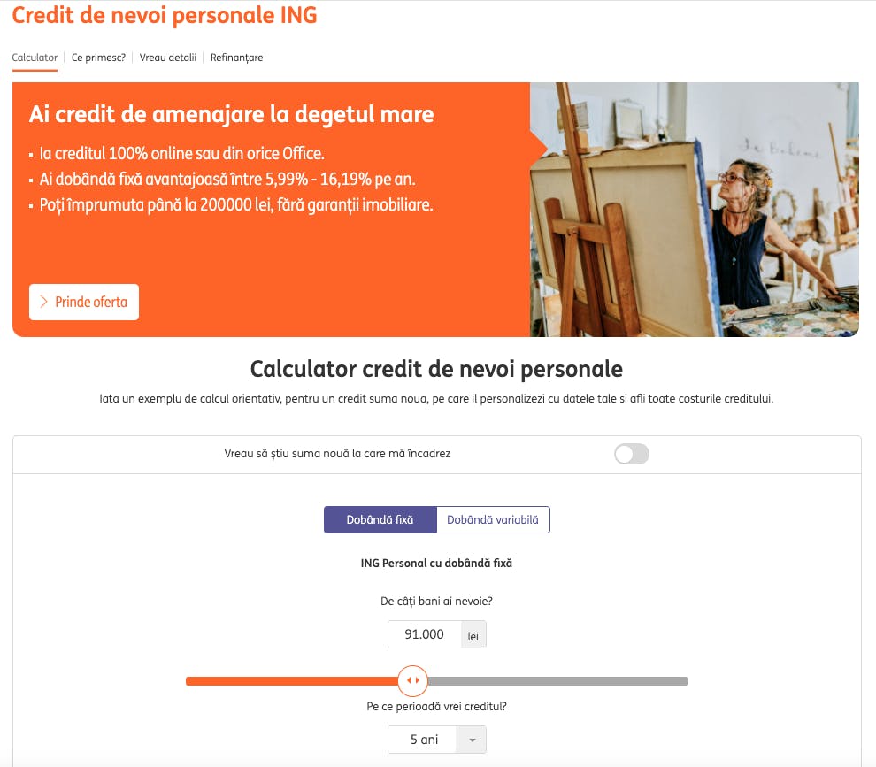credit nevoi personale ing pe site ing

