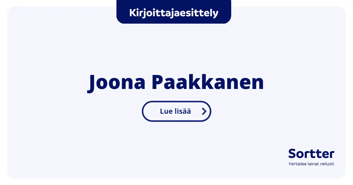Kirjoittajaesittely: Joona Paakkanen - Sortter