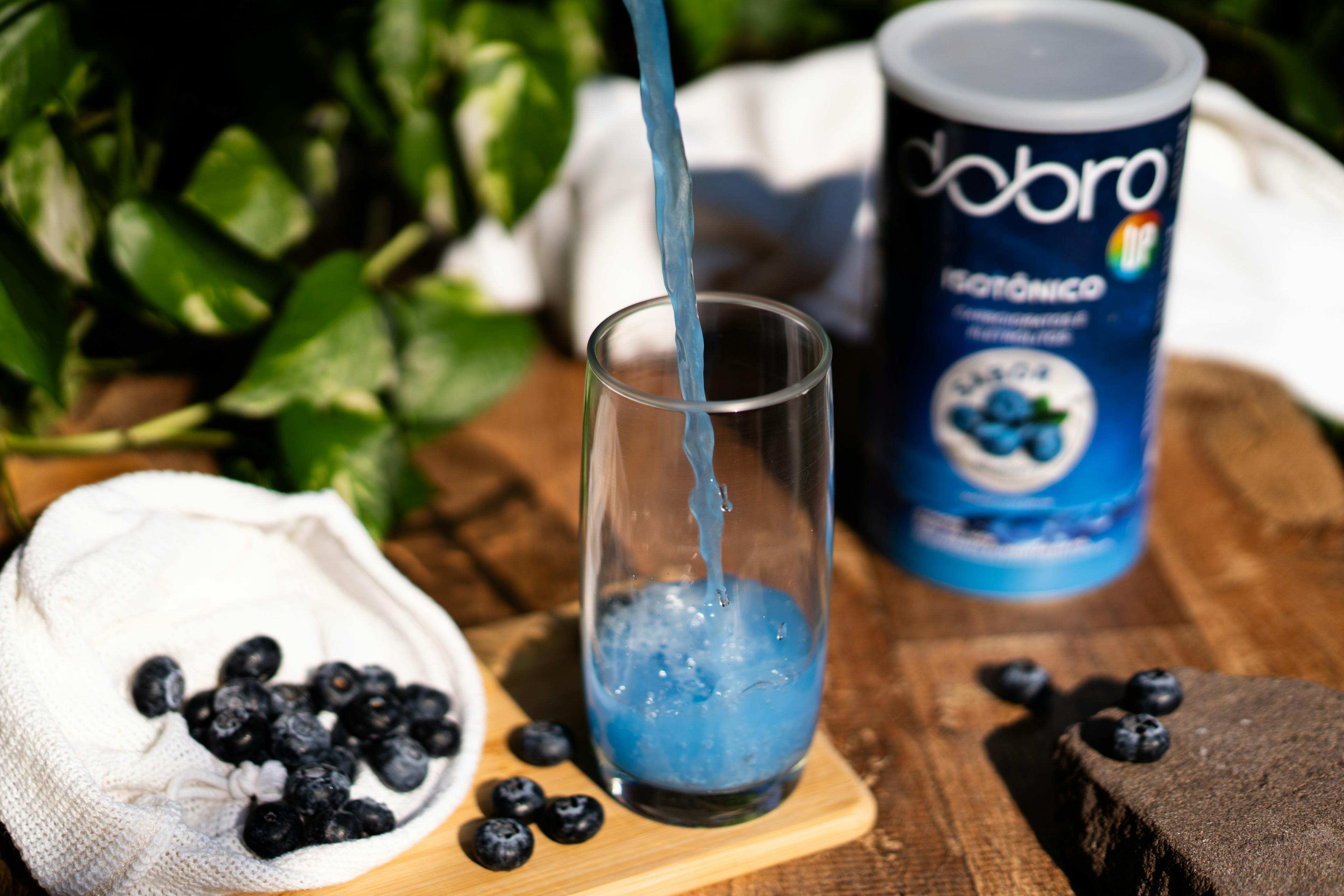 Isotônico de blueberry Dobro