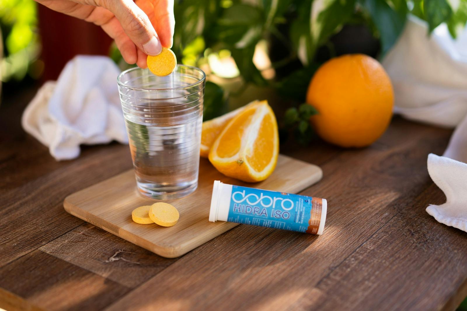 Produtos para auxiliar na hidratação.