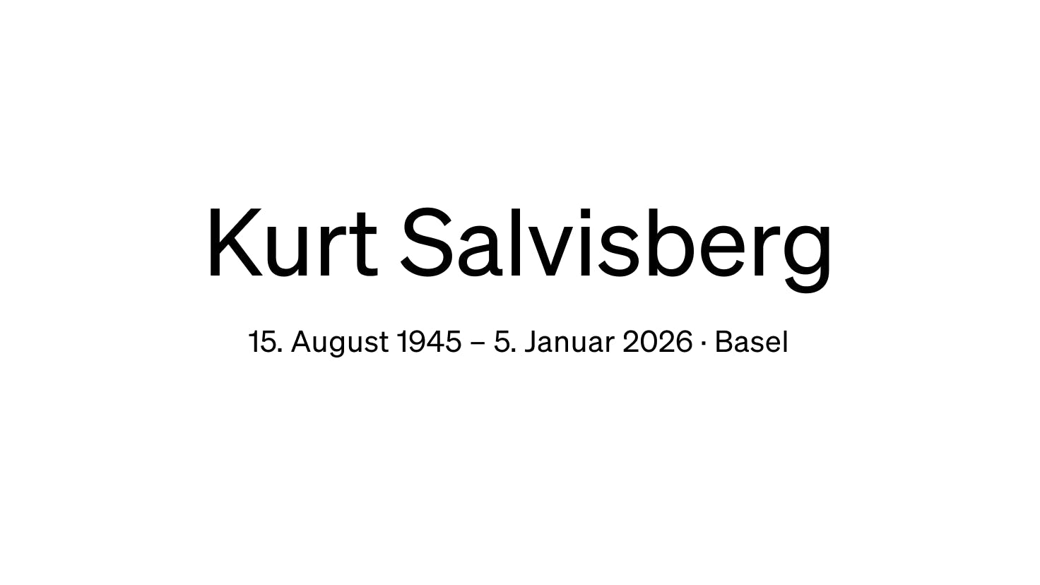 Todesanzeige Kurs Salvisberg
