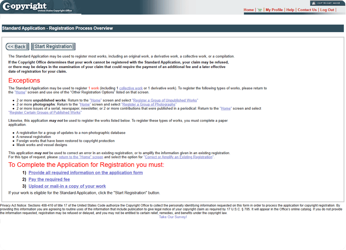 eCO Standard Application dashboard