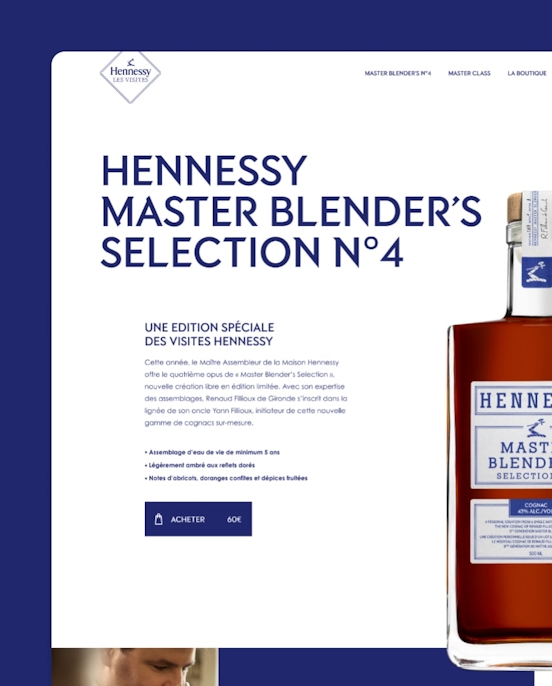 Hennessy — Création du e-commerce Hennessy Master Blender's N°4 illustration