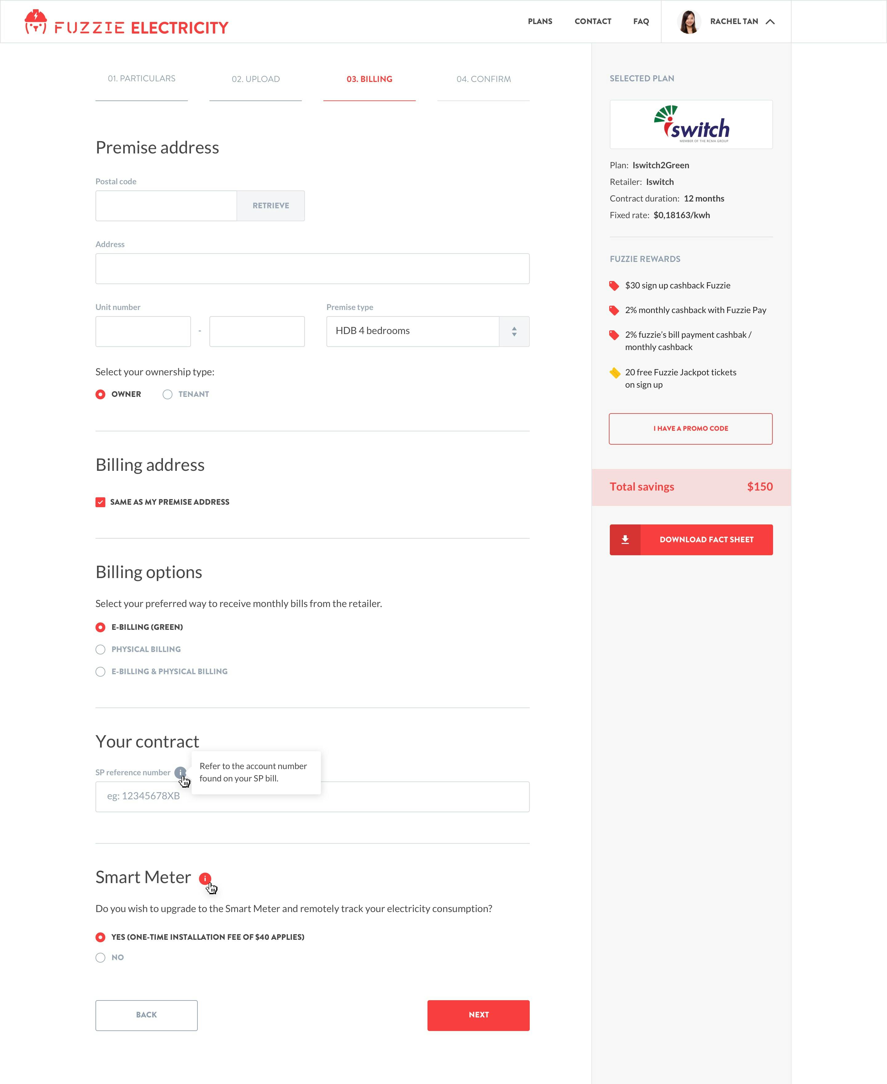 Electricity billing process