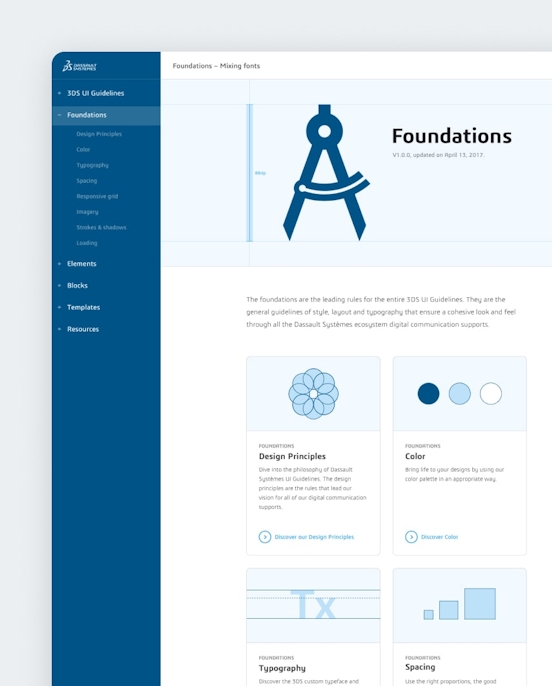 Dassault Systèmes — Création de guidelines & d'un kit UI illustration