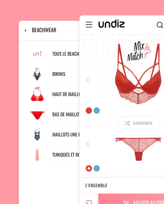 Undiz — Améliorations UX/UI  du e-commerce   illustration