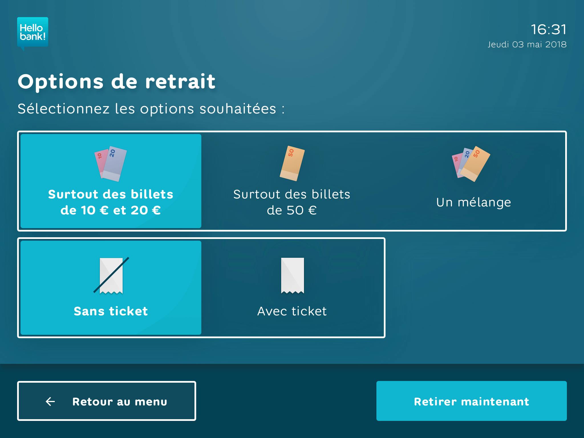 Expérience client -  Distributeurs automatique de billets 