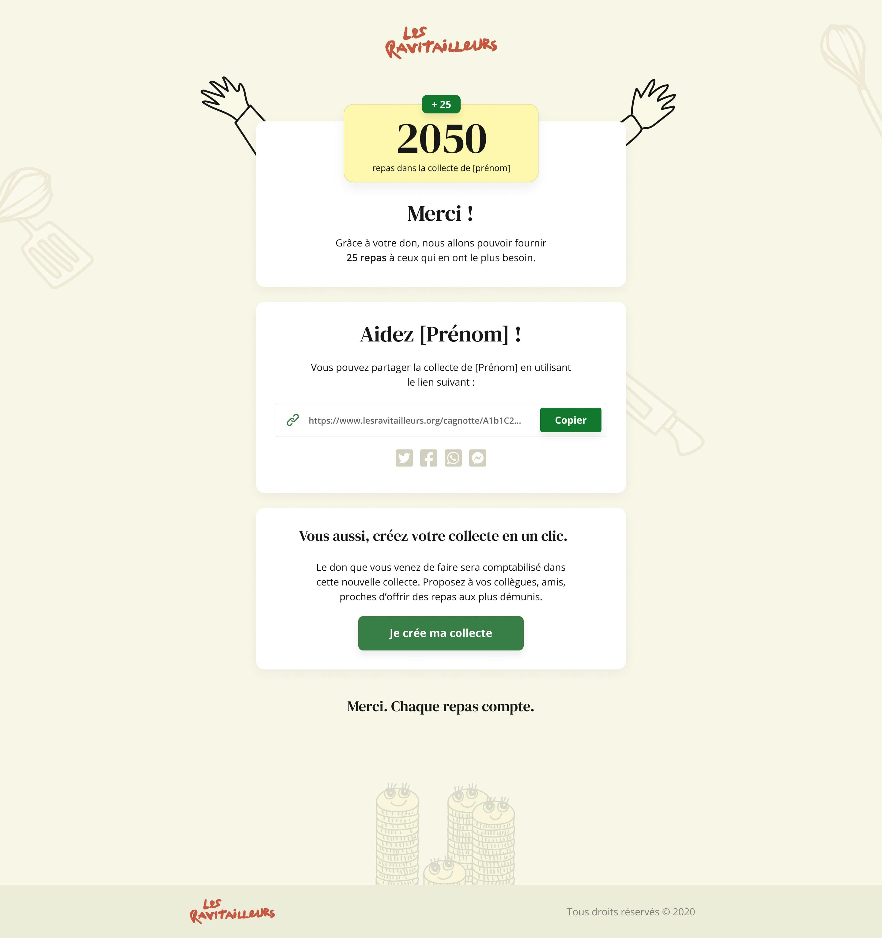 Création du site et du système de collecte